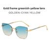 Retro Cat Eye Sunglasses For Women Uv400 Sun Protection With Green Lenses For Fashionable Outings