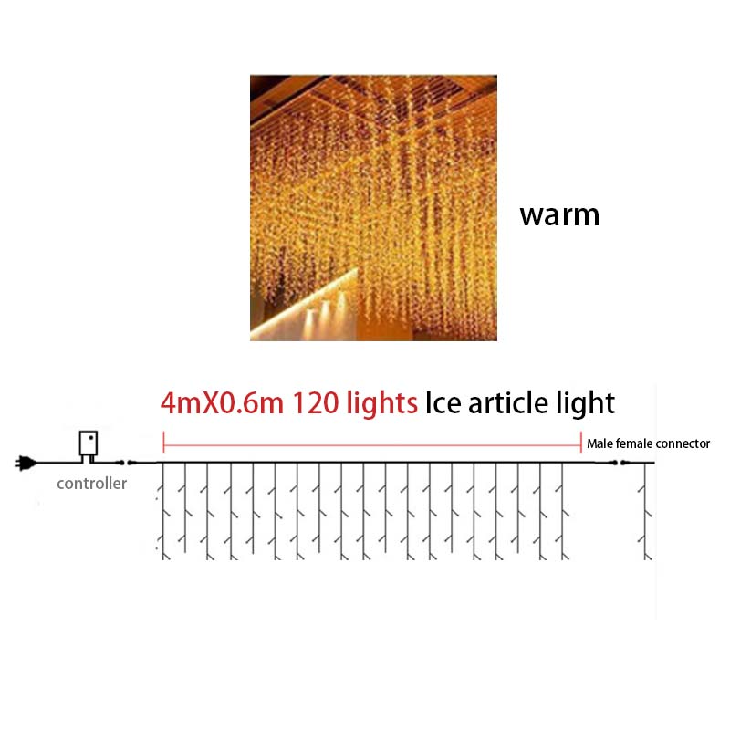 4m Christmas Fairy Lights String Garland Curtain Light Waterproof For Tree Home Garden Wedding Party Outdoor Indoor Decoration