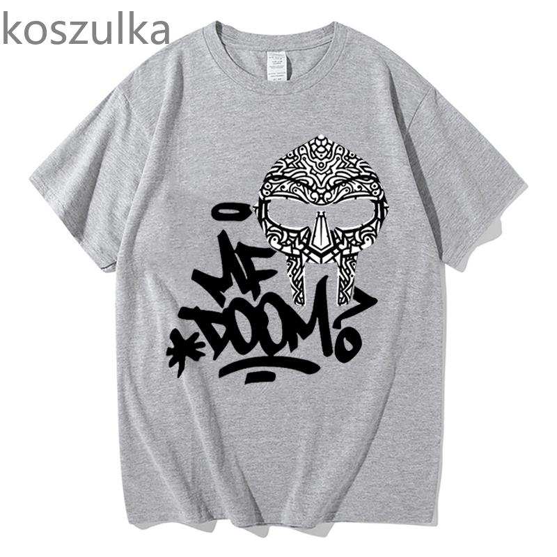 Unisex MF Doom Letter Camiseta Camiseta Divertida Camiseta de algodón vintage Regalo para mujeres unisex Verano Casual Moda unisex Ropa suelta de manga corta