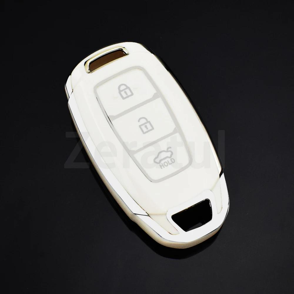 3/4/5 Button Tpu Car Key Case Cover Keychain For Hyundai Kona Encino Solaris Azera Grandeur Ig Accent I30 Ix35 Santa Fe Palisade