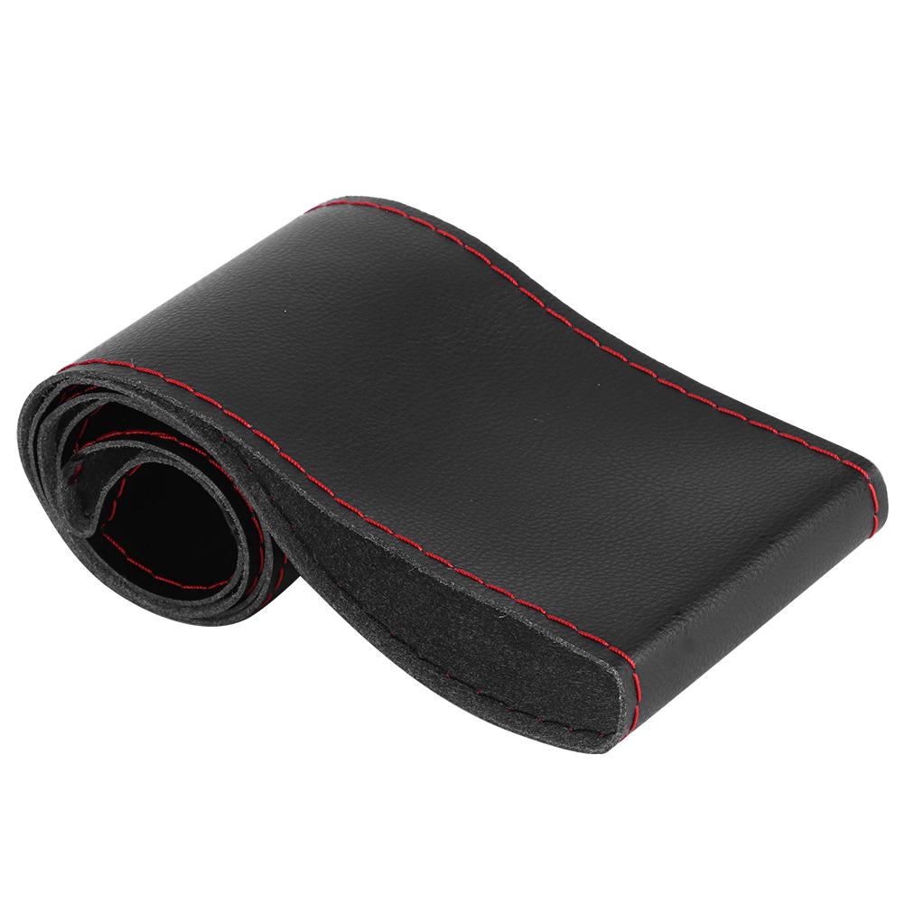 Microfiber Leather Steering Wheel Cover Universal DIY Sewing Car Interior Accessory 38cm 15in