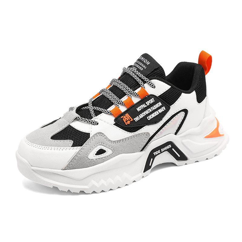 Casual Men's Shoes Breathable Running Sports Shoes Men's Shoes Thick Soled Dad Shoes Students Trendy Board Shoes