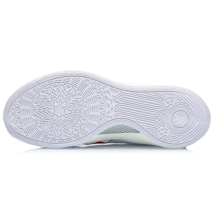 New LiNing CJ 1 CJ 1 Wear Resistant Slip Resistant Cushioning Mid Top Performance Basketball Shoes White Red ABAR019-5