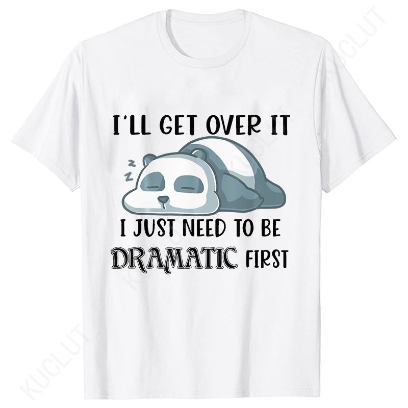 Women T-Shirt Sleepy Lazy Cow Graphic Y2k Tops Funny Dramatic Animal Print Shirt Summer Short Sleeve Tee Vintage Female Clothing