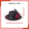 Top Hat Costume Artificial Rose Flower Feather for Carnival