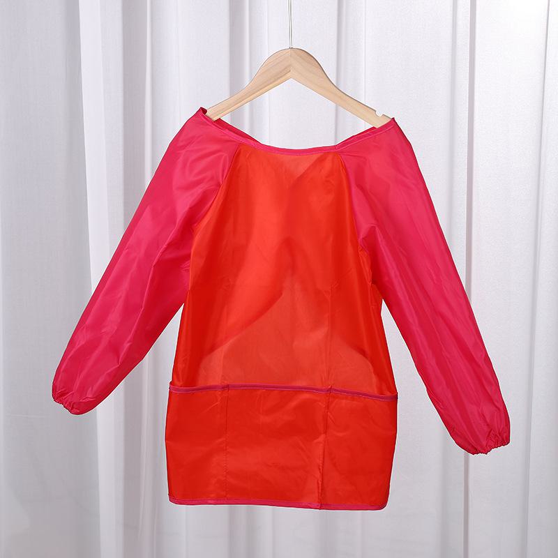 Tablier d'art à manches longues pour enfants avec poche et housse de protection pour aquarelle