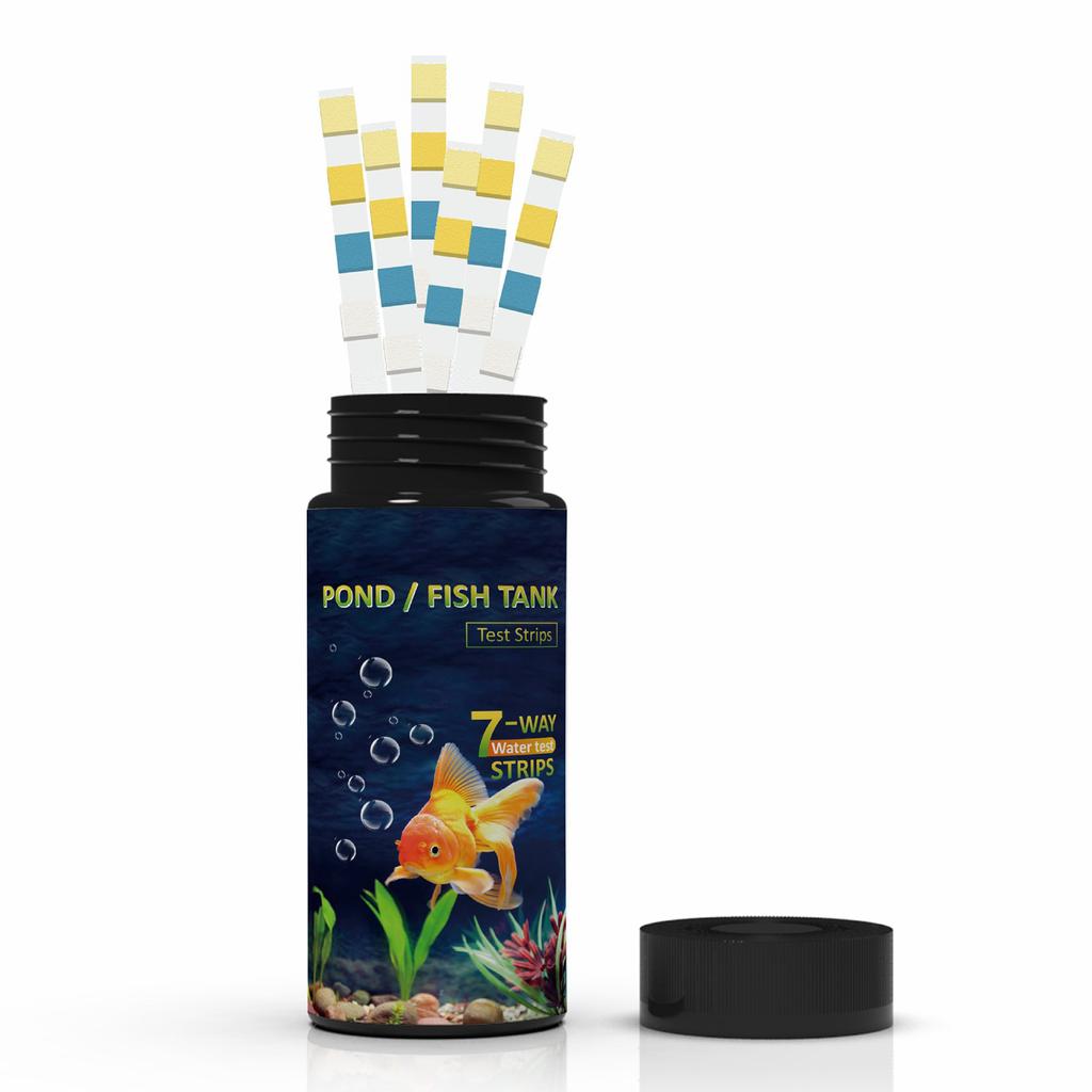 Aquarium Test Strips 50Pcs Easy Testing for PH Chlorine Hardness Alkalinity Fishtank Water Quality Carbonate Test Strips