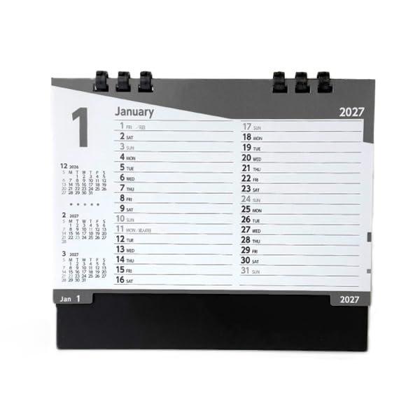 Kotobukido 2027 Desk Calendar KT-002 Eco-Friendly Index Calendar Black Base 155x180mm Sunday Start Japanese Rokuyo