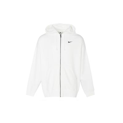 Jaqueta Moletom com Capuz e Zíper Frontal Jaquetas Femininas Branco DD5635-100