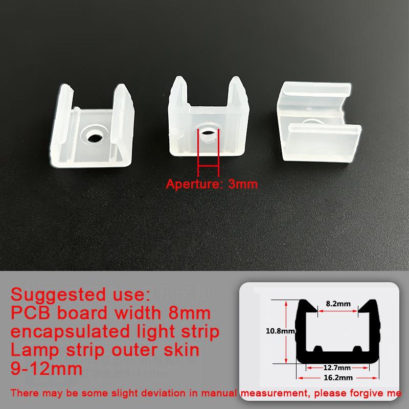 50pcs Led Connector Fix Clips LED Lighting Accessories Mounting Fixing on Wall For 9-12MM COB RGB 5050 Neon Strip Light
