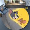 Tom and Jerry Round Area Rug,Carpet Rug for Living Room Bedroom Sofa Playroom Decor,Non-slip Floor Mat