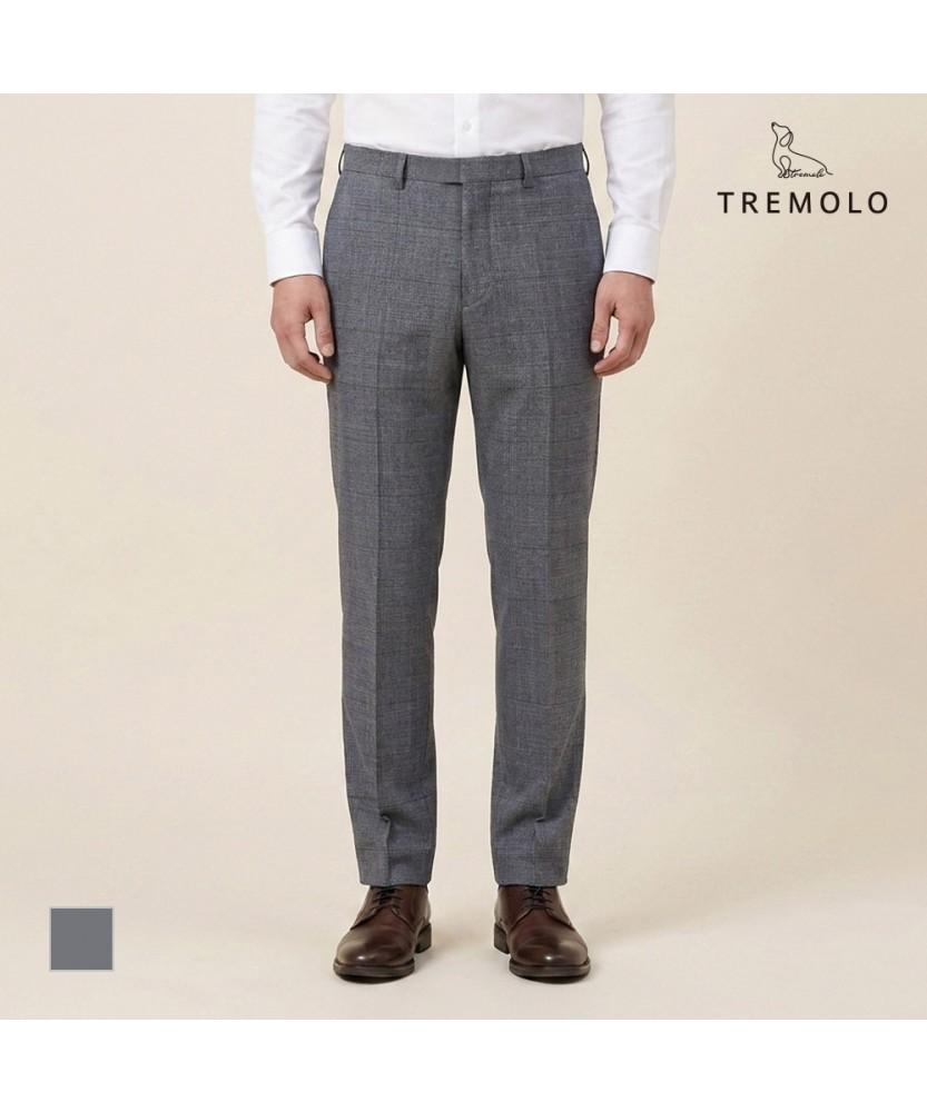TREMOLO Grey Glen Check Suit Pants_Tgbgbys1121