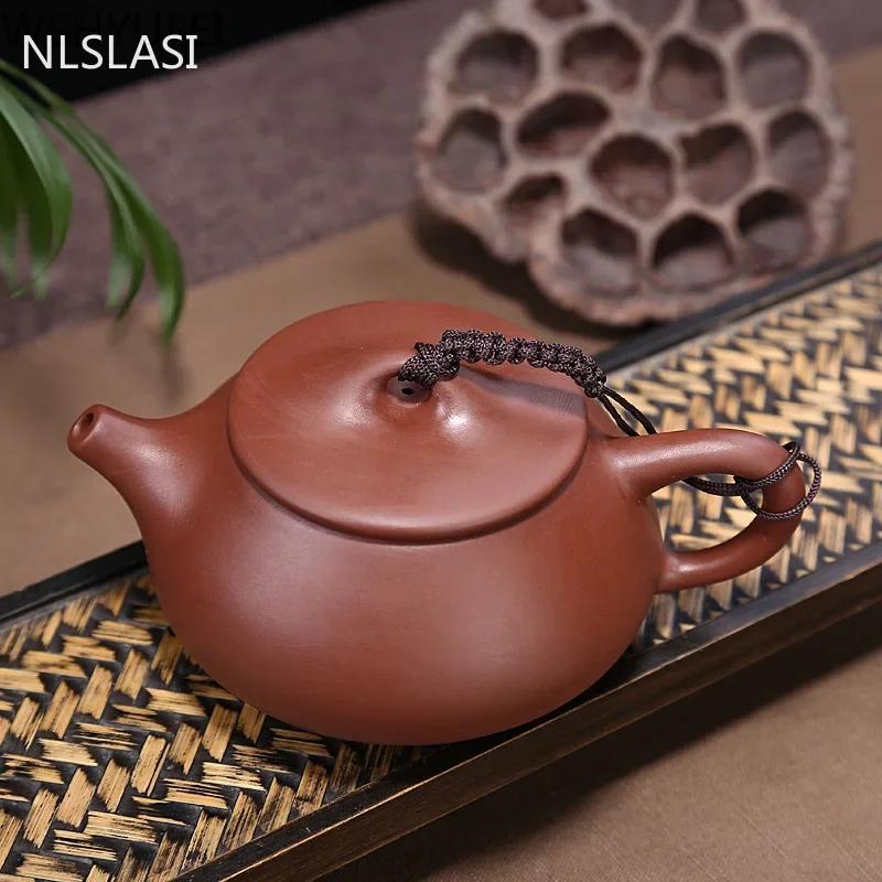 Chinese Yixing Teapot Purple Clay Xishi Tea Pot Beauty Handmade Kettle Dahongpao Tea Set Customized Gifts Authentic