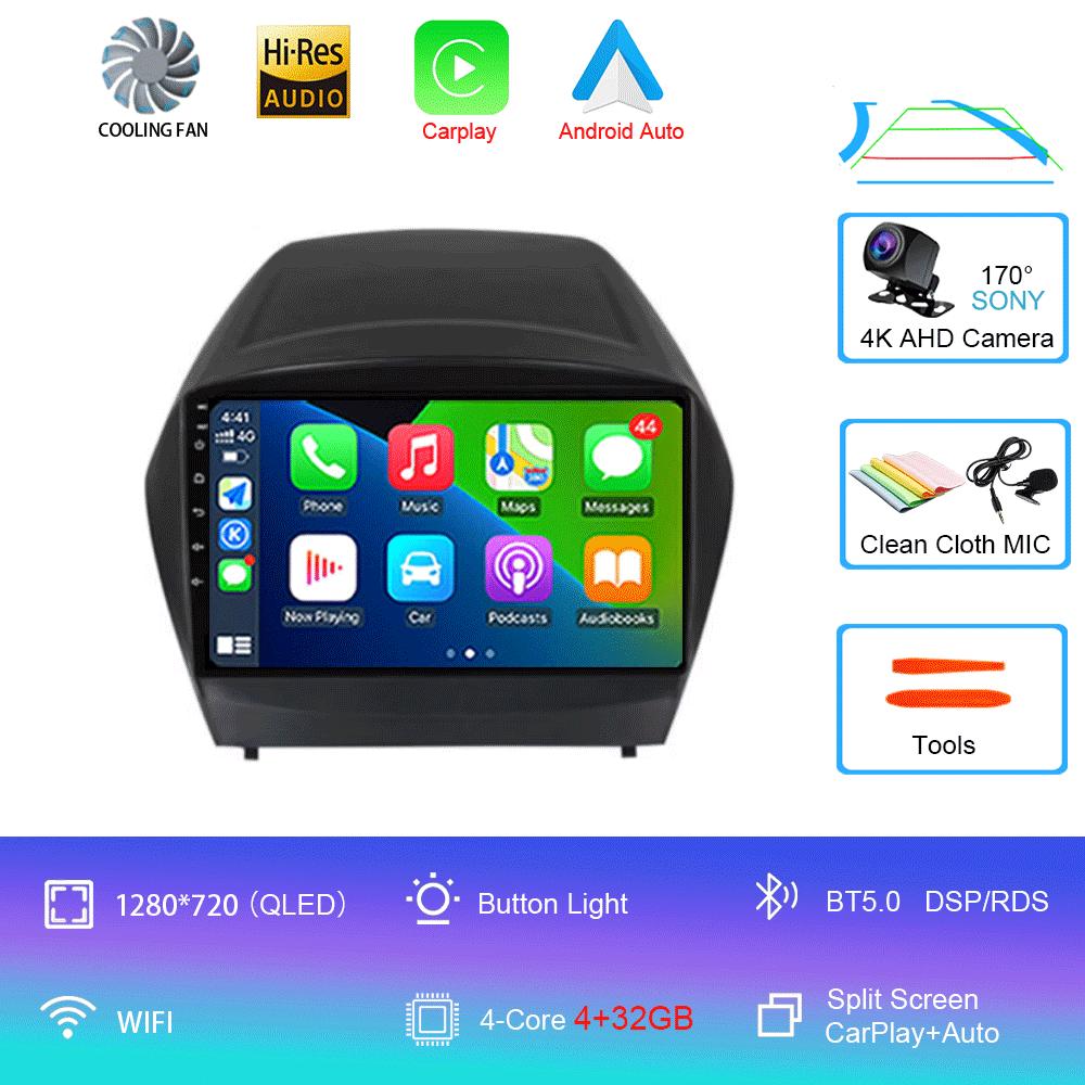 Autorádio Android 14 Carplay Auto Multimediální Přehrávač Pro Hyundai Tucson 2 LM IX35 2009-2015 Autorádio GPS Stereo 2din Hlavní Jednotka