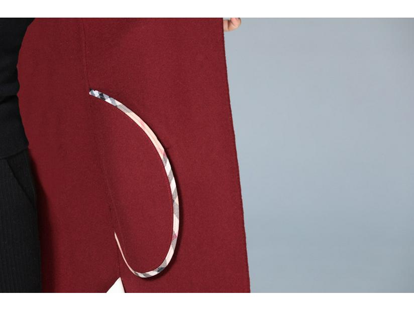 Mid-Length Double-Faced Cashmere Coat for Middle-Aged and Elderly Women - Autumn/Winter High-End Slim Wool Jacket