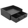 Wood Coffee Machine Base Drawer Space Saver Black Countertop Cabinet Organizer Non-slip Rubber Pads Organizes Compartment