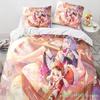 Set Biancheria da Letto Trapunta Copriletto Copripiumino Federa Gioco Genshin Impact 2-3 Pezzi Set Dimensioni Bambini Adulti