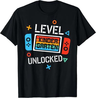 Kindergarten Level Unlocked Video Game Back To School Boys Gift Unisex T-Shirt