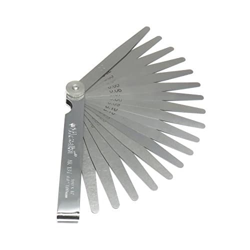 Durable, rust-resistant stainless steel gap gauge, thickness gauge, 17 gauges, 100mm, THI100-1