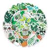 50 Green Plants Cartoon DIY Stickers for Tablet, Suitcase, Refrigerator, Stationery