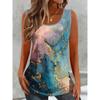 Sommer Damen 3D Gedrucktes Ärmelloses T-Shirt Mode Vielseitig Atmungsaktiv Trend Lässig