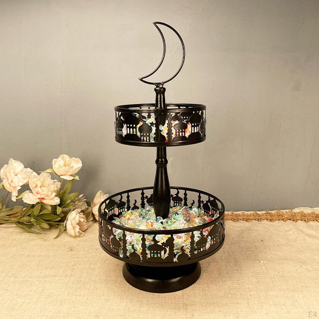 Stand Organizer Pastry Decor Display Holder Dessert Storage Two-Layer Serving Tray for Holiday Party