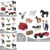 Bauernhofleben Tierfiguren Set PVC Bauernhof Szene Modell Für Kinderspiel und Sammlung