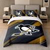 3Pcs Bedding SetPittsburgh Penguins Soft Bed Sheet and Two Pillowcases Home Bedroom Decor