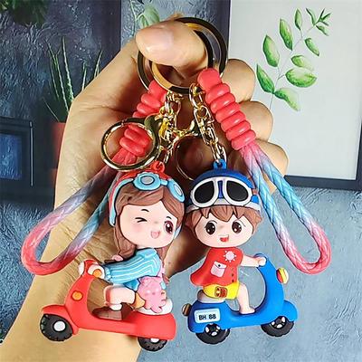 Desene animată mașină electrică pentru băiat și fată breloc pandantiv drăguț geantă pentru păpușă pandantiv breloc mașină farmec Accesoriu portabil cuplu cadouri dulci