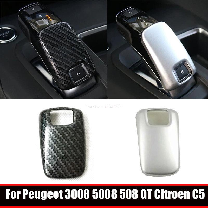 For Peugeot 3008 5008 508 GT 2017 -  / Citroen C5 Aircross 2018 -  ABS Gear Shift Knob Head Handle Cover Accessories