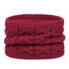 Thickened Women Hat Scarf Gloves Set Solid Color Winter Knit Gloves Set  Outdoor