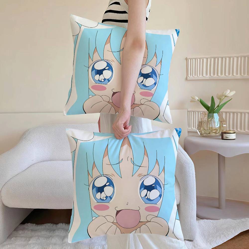 E-Erika Kurumi Pillow Case Sofa and Living Room Decorative Cushion Covers Dust-proof and Mite-proof Invisible Zipper