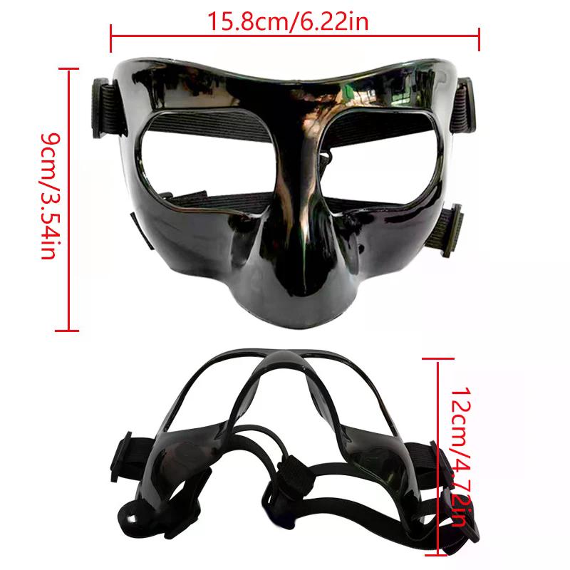 Basketball Adults Mask Sports Durable Adjustable Mask Boxing Guards Shield Mask For Sports Broken Nose Protective Facial Cover