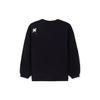 Li-Ning CF Sports Fashion Series Floral Letter Print Loose-Fit Pullover Sweatshirt Women Tops Black AWDS556-1