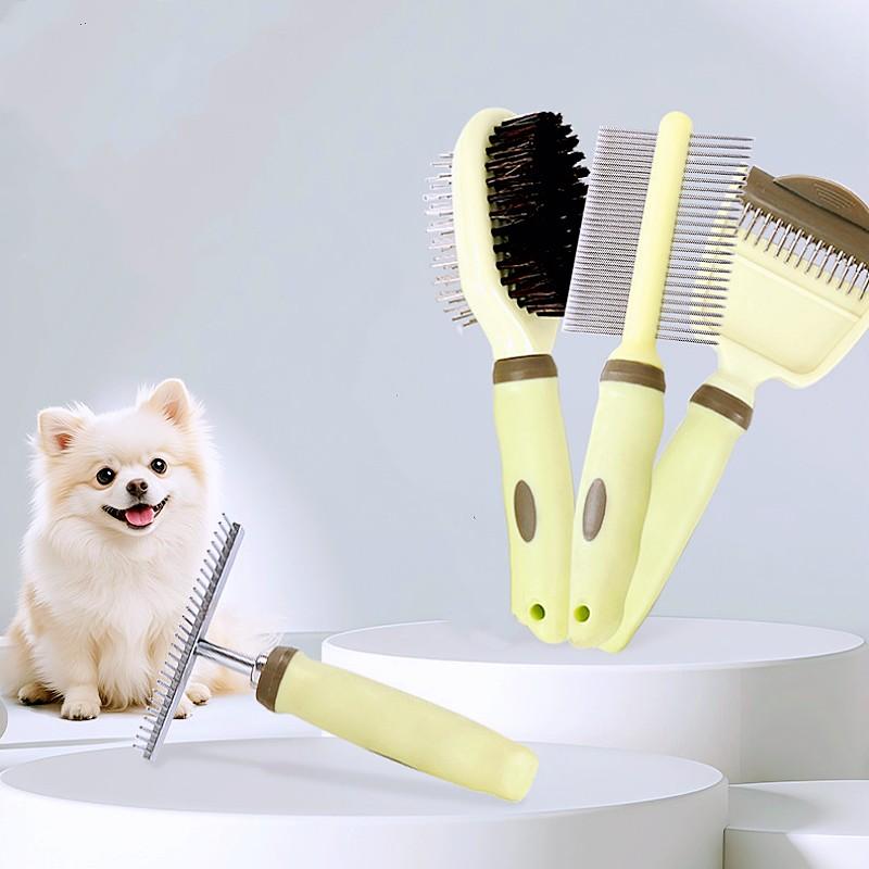 Dog Comb Knife Dogs Brush Double-sided Combs for Dogs Hair Cleaning Massage Dog Brush Rake Comb Pet Hair Remover Pet Supplies