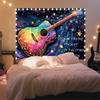 Starry Guitar Tapestry Cosmic Music Wall Art for Bedroom or Living Room Large Decorative Hanging Add Magical Vibes