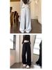 American Gray Hip Hop Wide-Leg Jazz Sweats: Loose, Floor-Length Women's Casual Sports Pants
