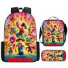 ROBLOX Themed Kids Backpack School Lightweight Durable Oxford Fabric Bag With Padded Straps Cartoon Print Grades 1-9