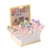 Milk Tea Shop Mini 3D Book Keychains Foldable Educational Science Doll Key Rings  Cognitive Tools