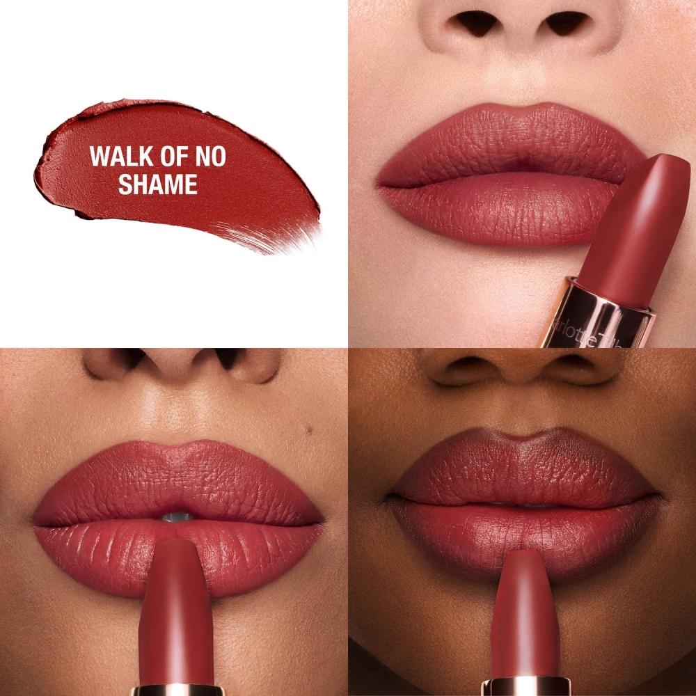 Charlotte Tilbury Matte Revolution Hydratisierender Lippenstift 0,12 Unzen 3,4 g Walk Of No Shame Beeren-Rose