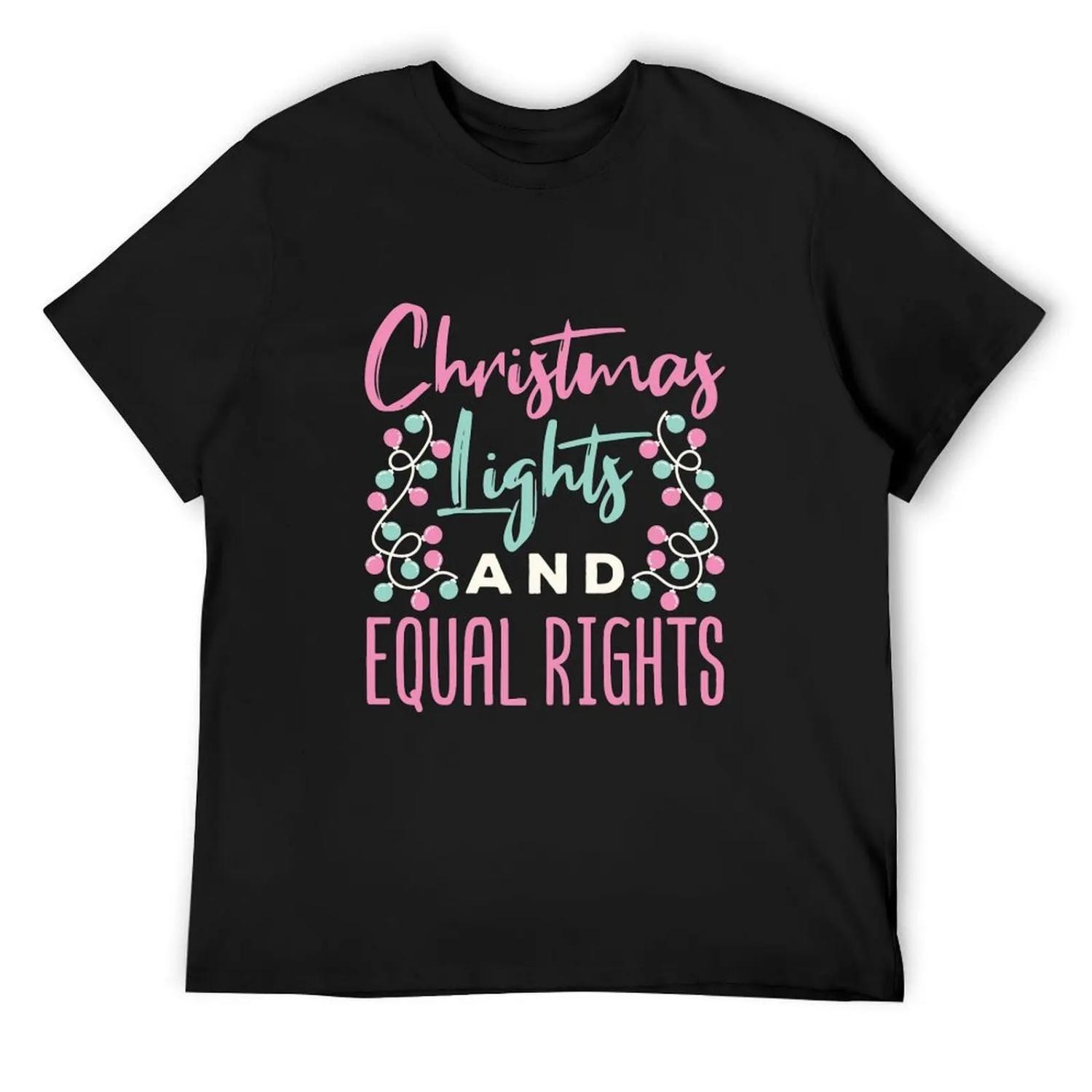 Christmas Lights and Equal Rights Feminist Feminism T-Shirt S