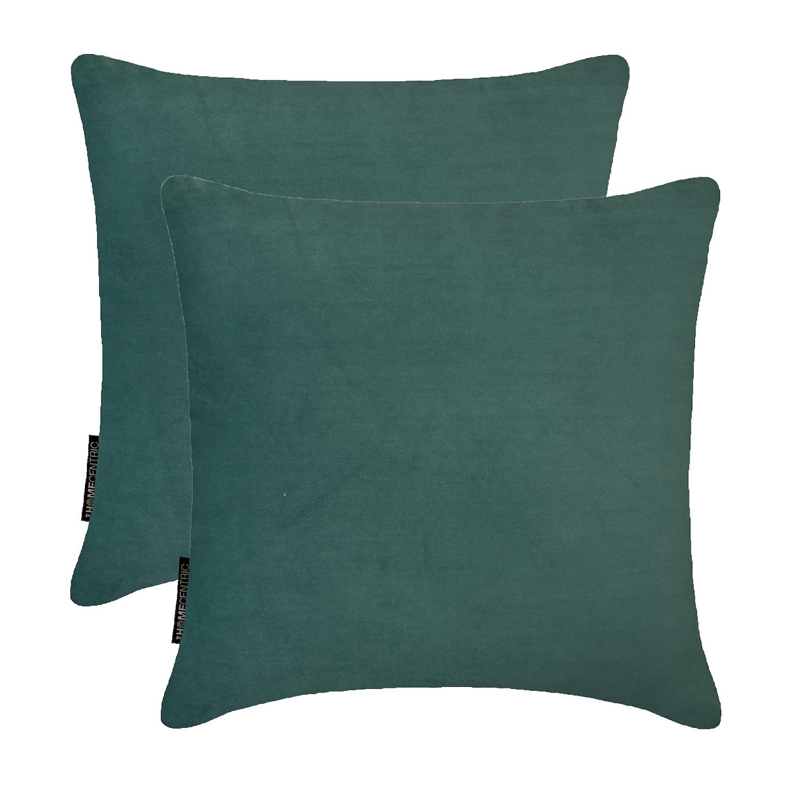 Teal Green Decorative Throw Pillow Covers | Pack of 2 Modern Plain Velvet Cushion Cover | Solid Color Pillowcases - Teal Green Velvet 12  x 12  (Pack of 2) тил зеленый