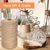 2/1Rolls Vintage Hand Woven Hemp Rope, DIY Lighting Halloween Christmas Wedding Decoration Hemp Rope, Sturdy and Durable