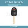 4 Buttons Shell Cap Tag Remote Holder For Honda Accord Civic Crv Jazz Hr-V Hrv 2013 2014   Tpu Car Key Fob Cover Case