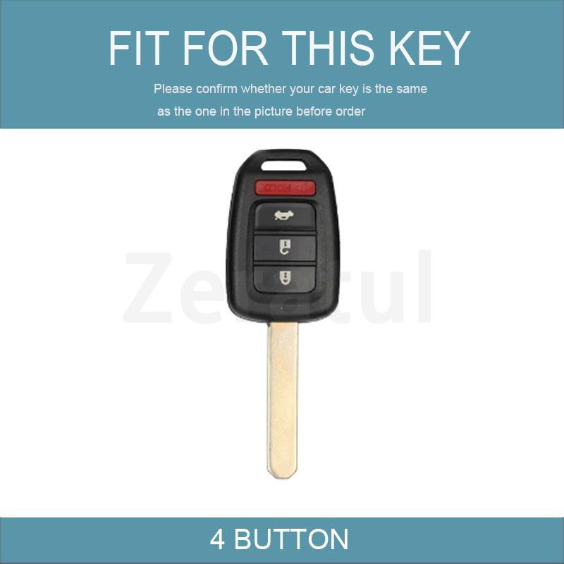 4 Buttons Shell Cap Tag Remote Holder For Honda Accord Civic Crv Jazz Hr-V Hrv 2013 2014 Tpu Car Key Fob Cover Case