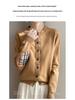 Women's Round Neck Long Sleeve Patchwork Cardigan – New Autumn/Winter Loose Knitted Sweater Coat