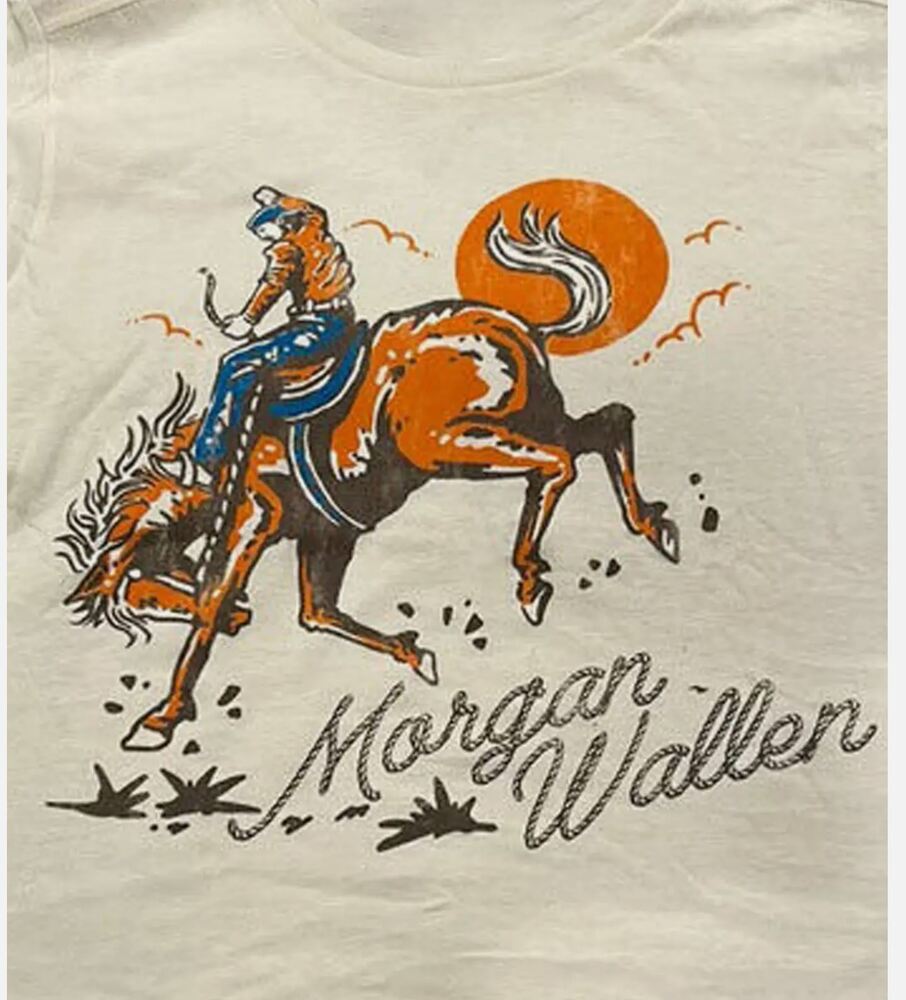 Morgan Wallen Cowboy white T-shirt Cotton Unisex S to 345Xl Unisex T-Shirt XL