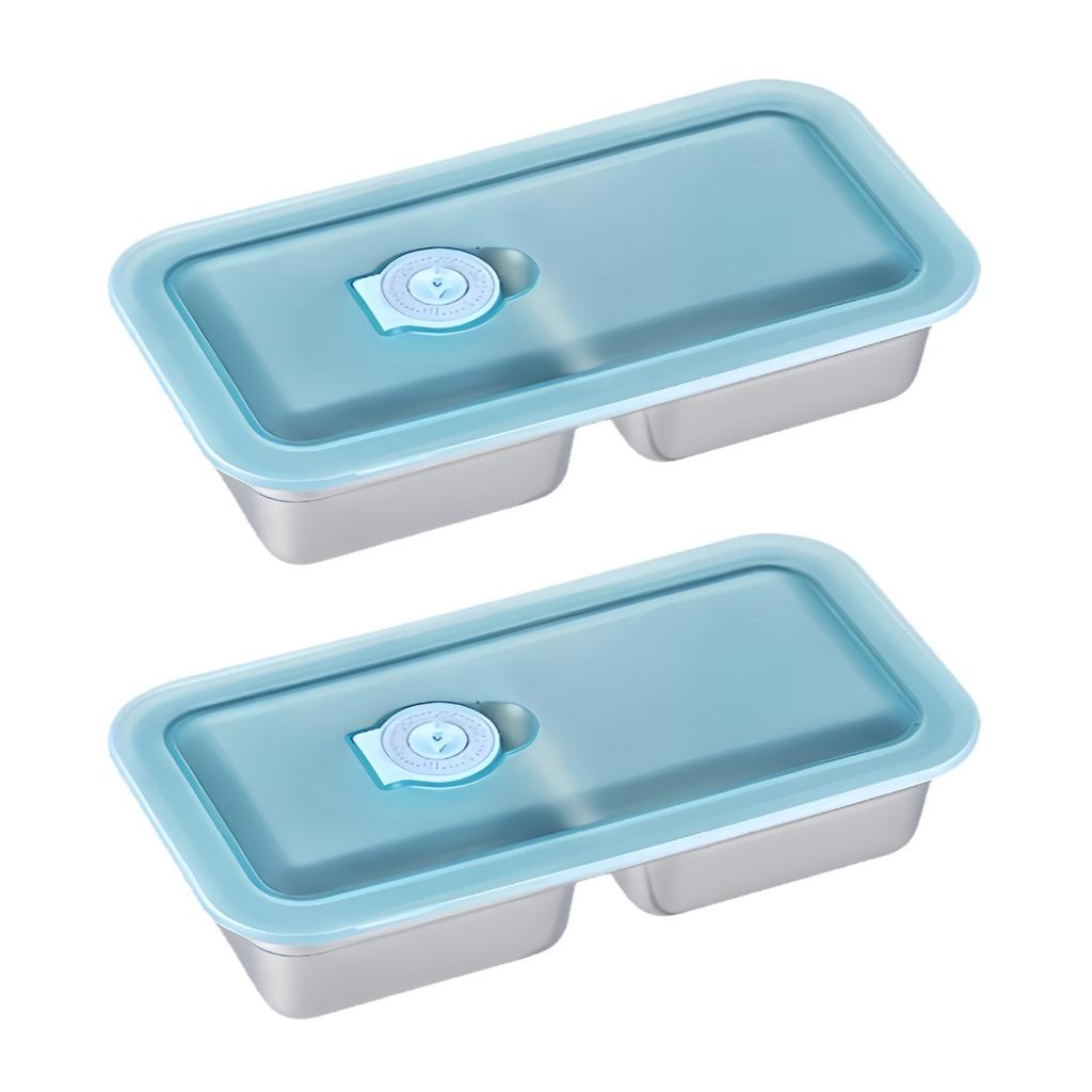 Stainless Steel Fresh-keeping Bento Box Compact On Go Snacking 304 Stainless Steel Fresh-keeping Box