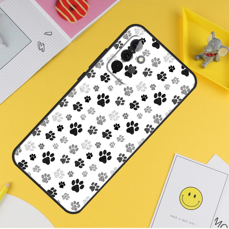 Cat Dog Paws Case For Samsung Galaxy A53 A33 A23 A13 A06 A56 A16 A36 A55 A35 A17 A54 A34 A14 A52 A32 A15