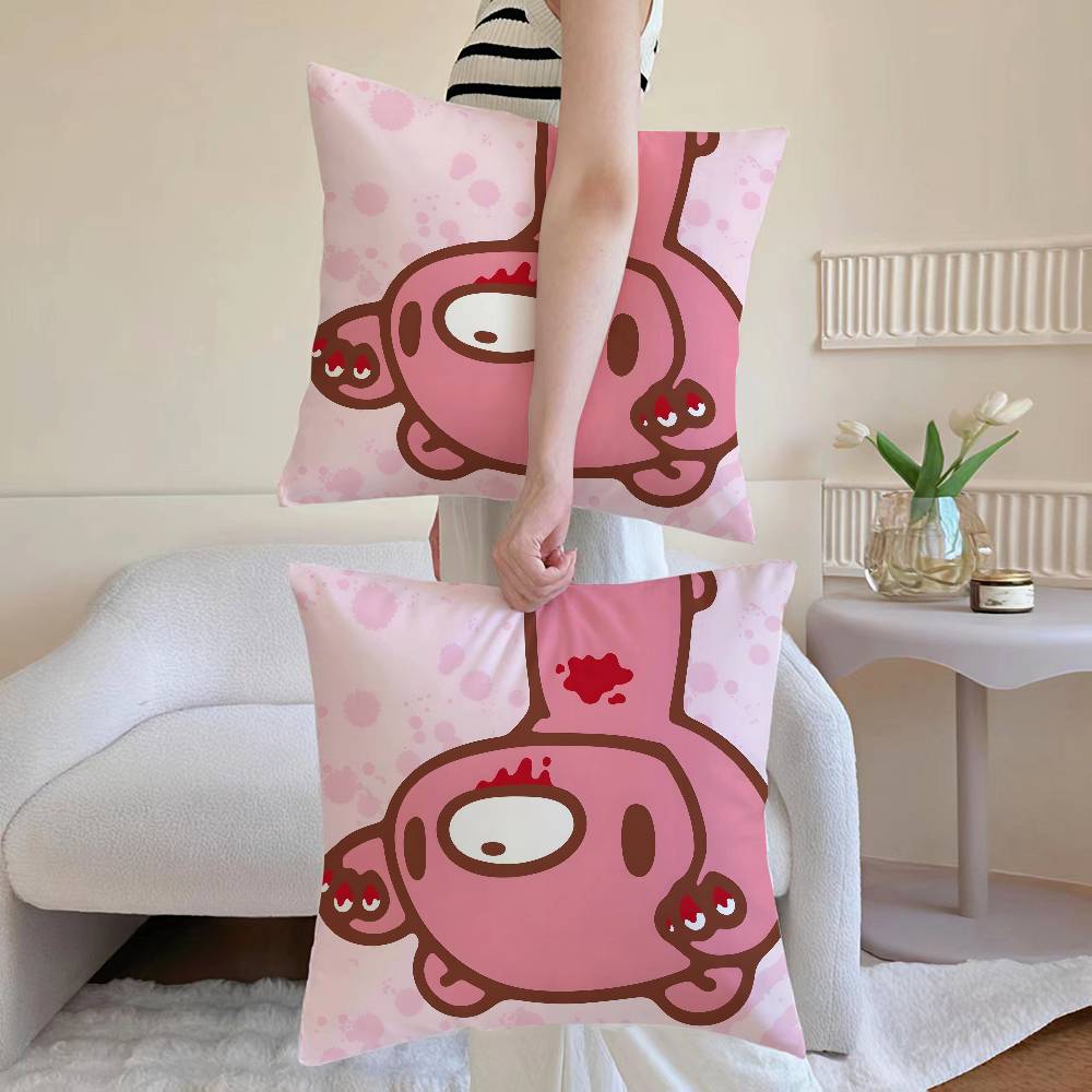 G-Gloomy B-Bear Pillow Case Sofa and Living Room Decorative Cushion Covers Dust-proof and Mite-proof Invisible Zipper